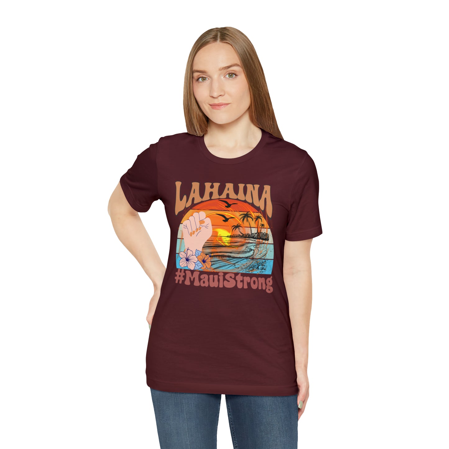 Maui Strong Shirt, Lahaina Banyan Tree T-Shirt, Maui Hawaii Shoreline Tshirt, Profits Donated Support Maui Fire, T598
