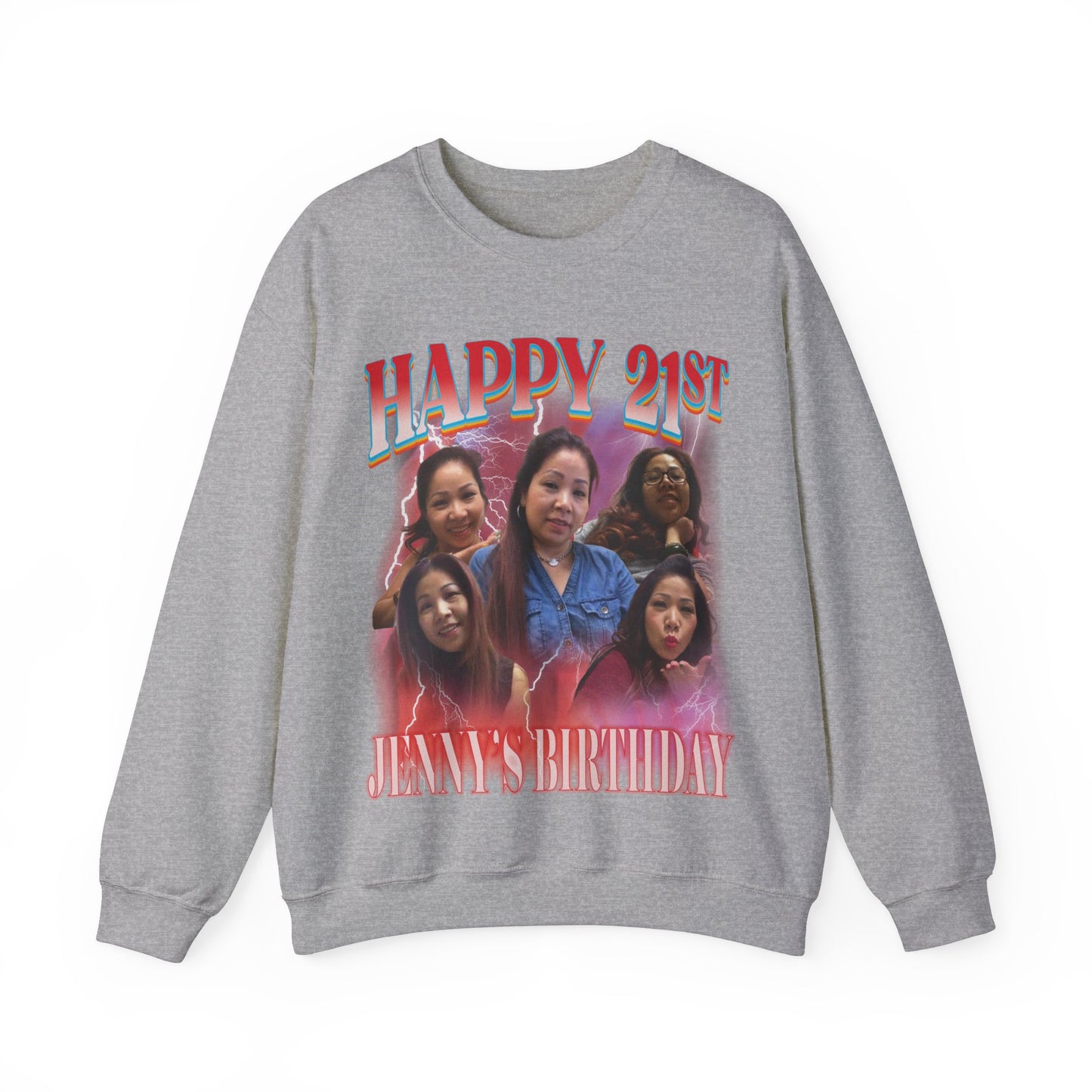 Custom 21st birthday sweatshirt, Custom Bootleg Rap sweatshirt, 21st birthday gifts, Vintage Graphic Sweatshirt, 18th birthday gift, S1447