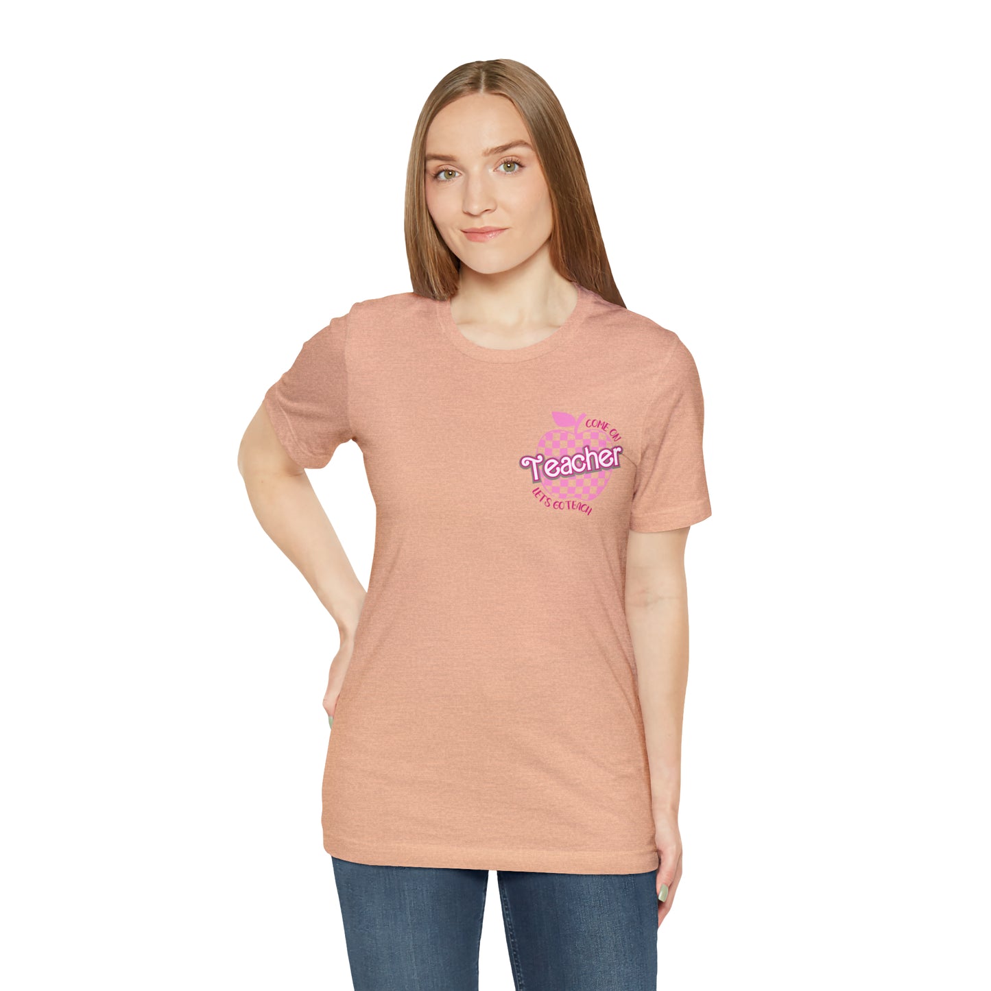 Come On Let's Go Teach Teacher Shirt, Trendy Teacher shirt, Retro Back to school, Teacher Appreciation Checkered Teacher Tee, T725