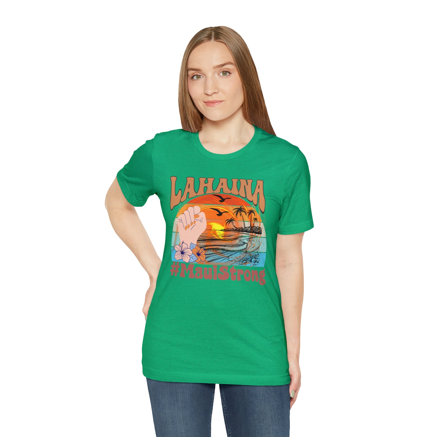 Maui Strong Shirt, Lahaina Banyan Tree T-Shirt, Maui Hawaii Shoreline Tshirt, Profits Donated Support Maui Fire, T598