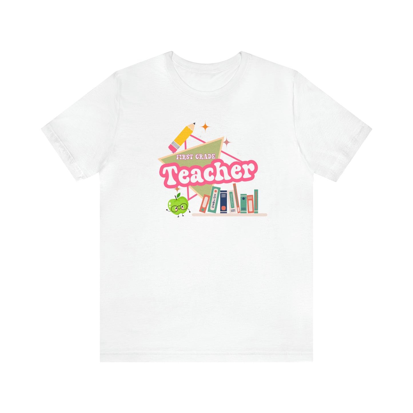 First grade teacher shirt, 1st grade shirt, 90s shirt, 90s teacher shirt, colorful school shirt, colorful teacher shirt, T542