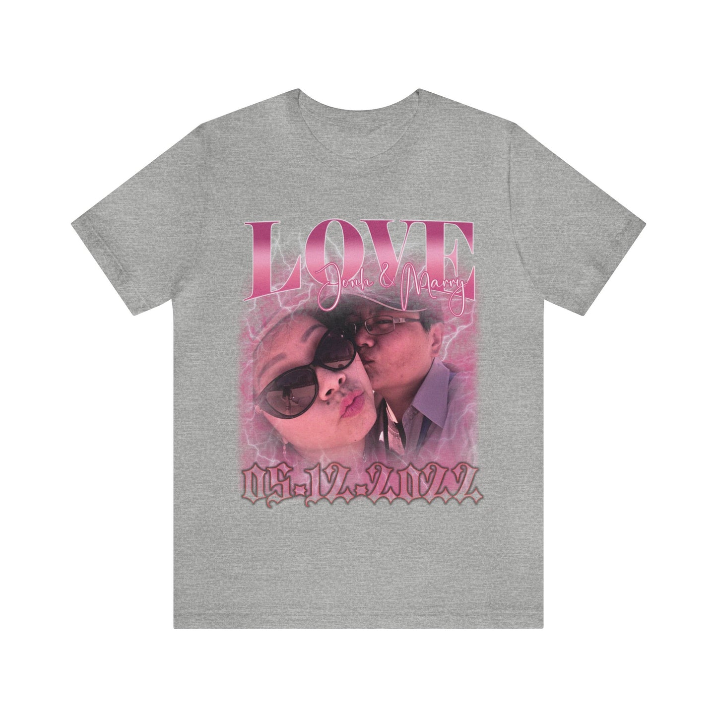 Custom 90s Vintage Bootleg Tee for couple, Custom shirt for couple, Custom bootleg tee photo shirt for lover, couple shirt for lover, T1330