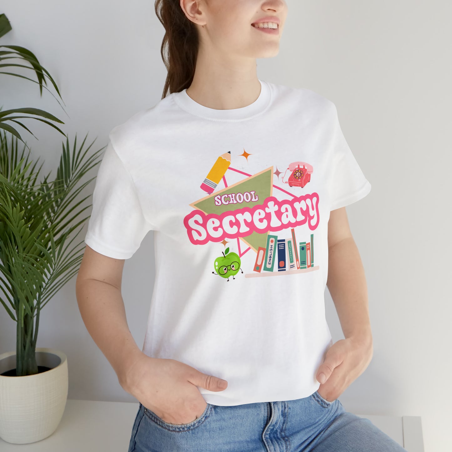 School Secretary shirt, 90s shirt, 90s teacher shirt, colorful school secretary shirt, colorful school shirt, T543
