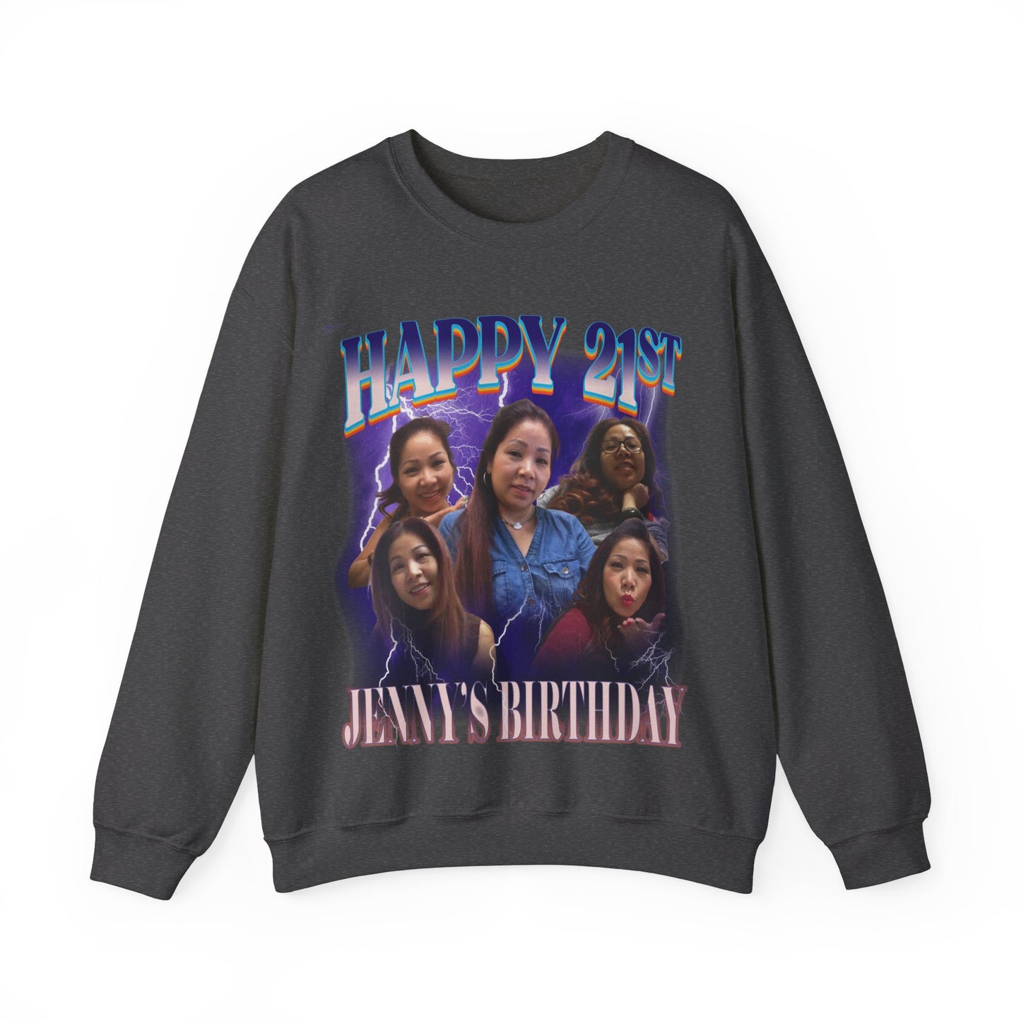 Custom 21st birthday sweatshirt, Custom Bootleg Rap sweatshirt, 21st birthday gifts, Vintage Graphic Sweatshirt, 18th birthday gift, S1448