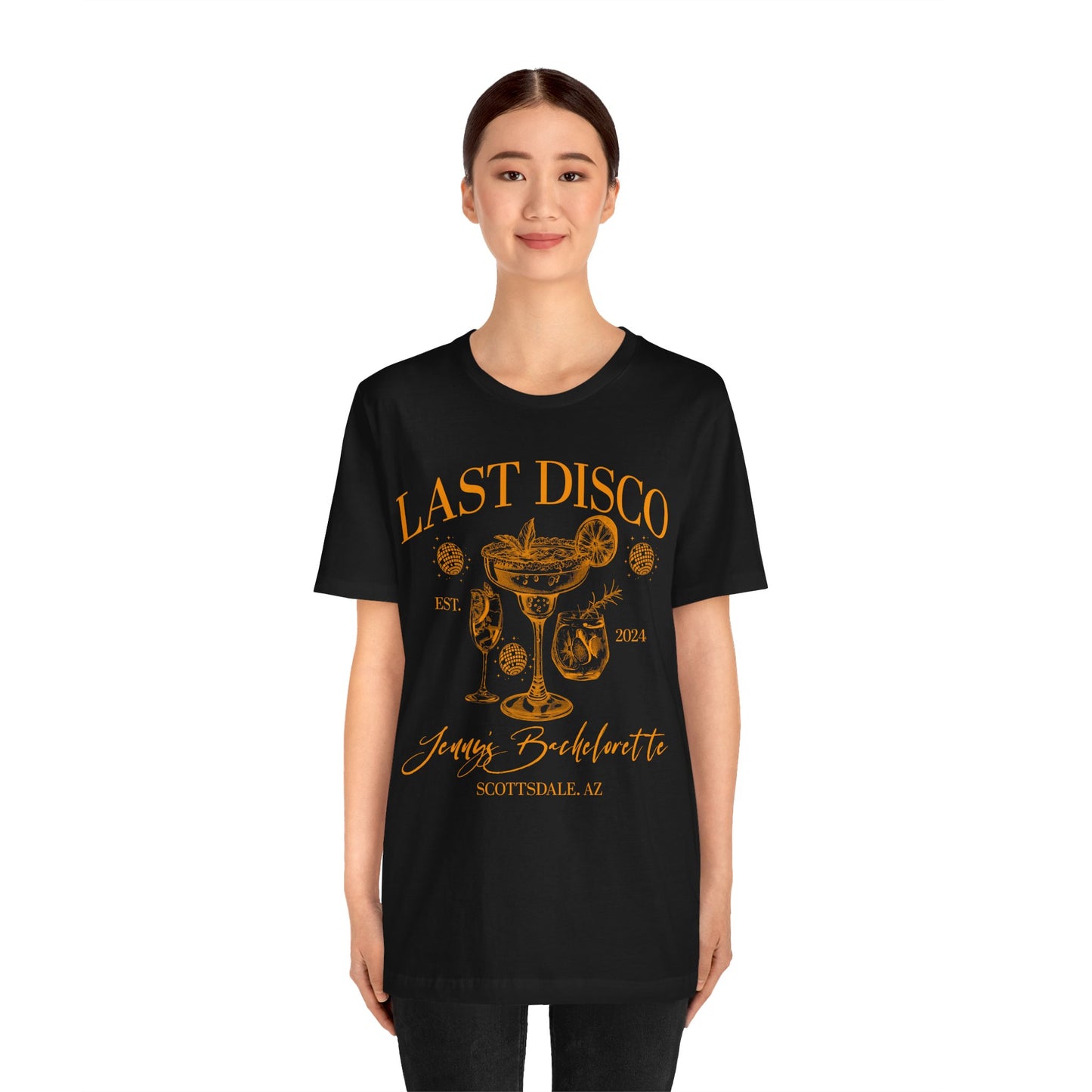 Last Disco Shirt, Disco Bride Dancing Queens Shirt, Custom Location Bridal Party Shirt, Bridal Shower, Disco Bach Bride To Be Gifts, 1 T1565