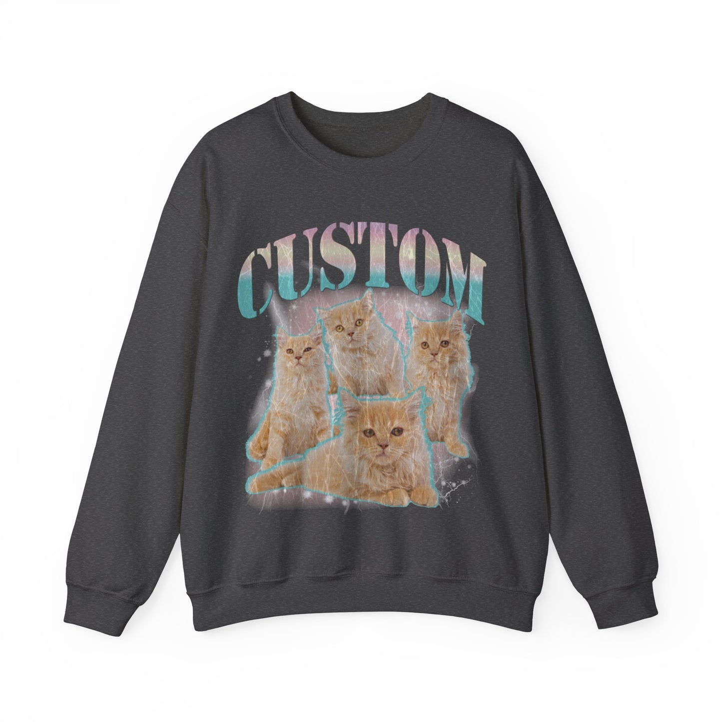 Retro Custom Cat Bootleg Tee, Custom Cat Sweatshirt, Custom Cat Lover Gift, Custom dog portrait, Vintage Funny Cat Sweatshirt, S1397
