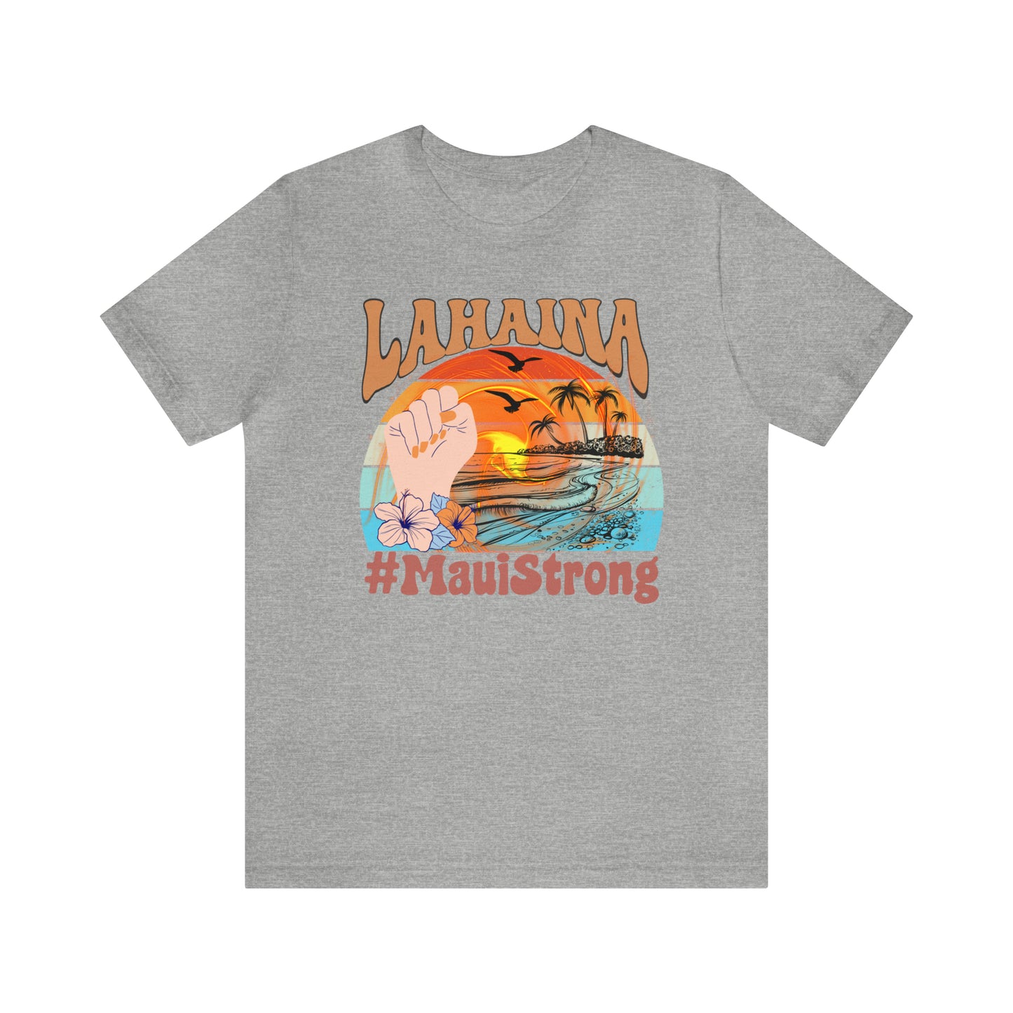 Maui Strong Shirt, Lahaina Banyan Tree T-Shirt, Maui Hawaii Shoreline Tshirt, Profits Donated Support Maui Fire, T598