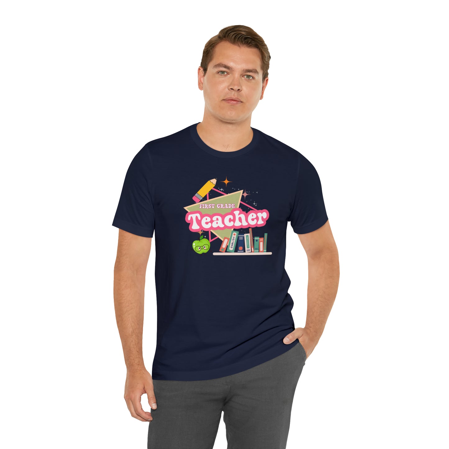 First grade teacher shirt, 1st grade shirt, 90s shirt, 90s teacher shirt, colorful school shirt, colorful teacher shirt, T542