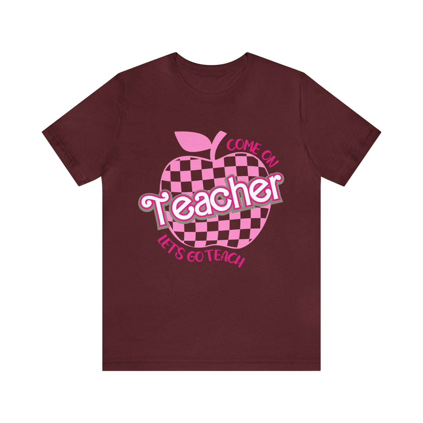 Come On Let's Go Teach Teacher Shirt, Trendy Teacher shirt, Retro Back to school, Teacher Appreciation Checkered Teacher Tee, T724