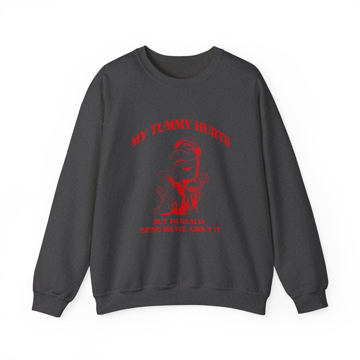 My Tummy Hurts But Im Really Being Brave About It Sweatshirt, Funny Bravery Sweatshirt, Chronic Illness Sweatshirt, Frog Sweatshirt, T1583