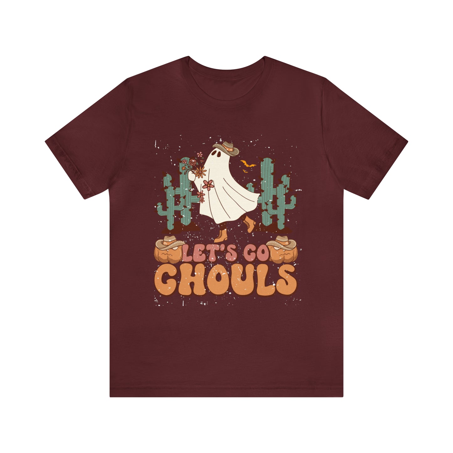 Lets Go Ghouls Shirt, Spooky Season Tee, Retro Halloween Cowgirl Shirt, Cowgirl Halloween Shirt, Vintage Ghost Shirt, T762