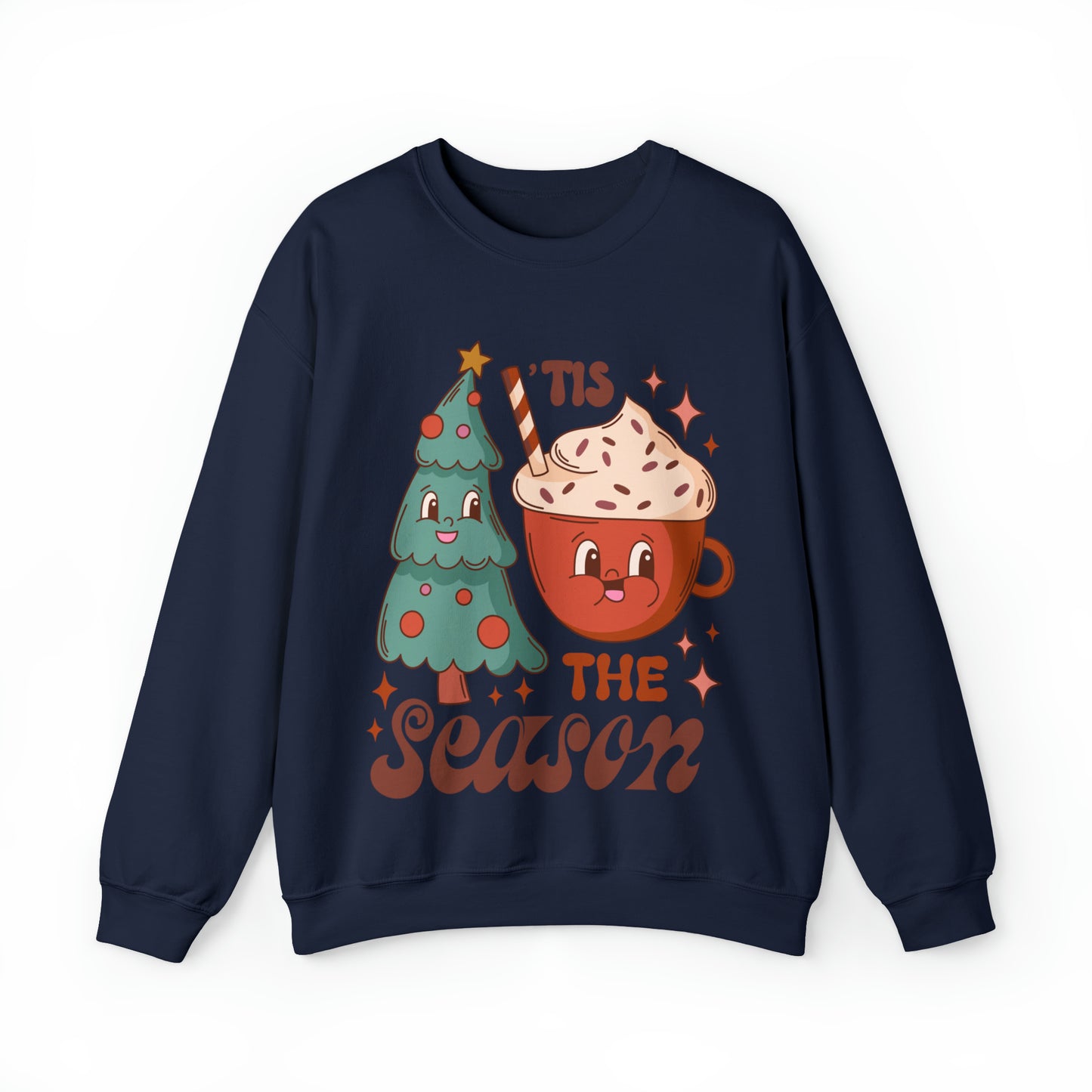 Christmas Tis The Season Sweatshirt, Merry Christmas Shirt, Christmas Tree Sweater, Christmas Tree shirt, Christmas Cake Sweatshirt, S887