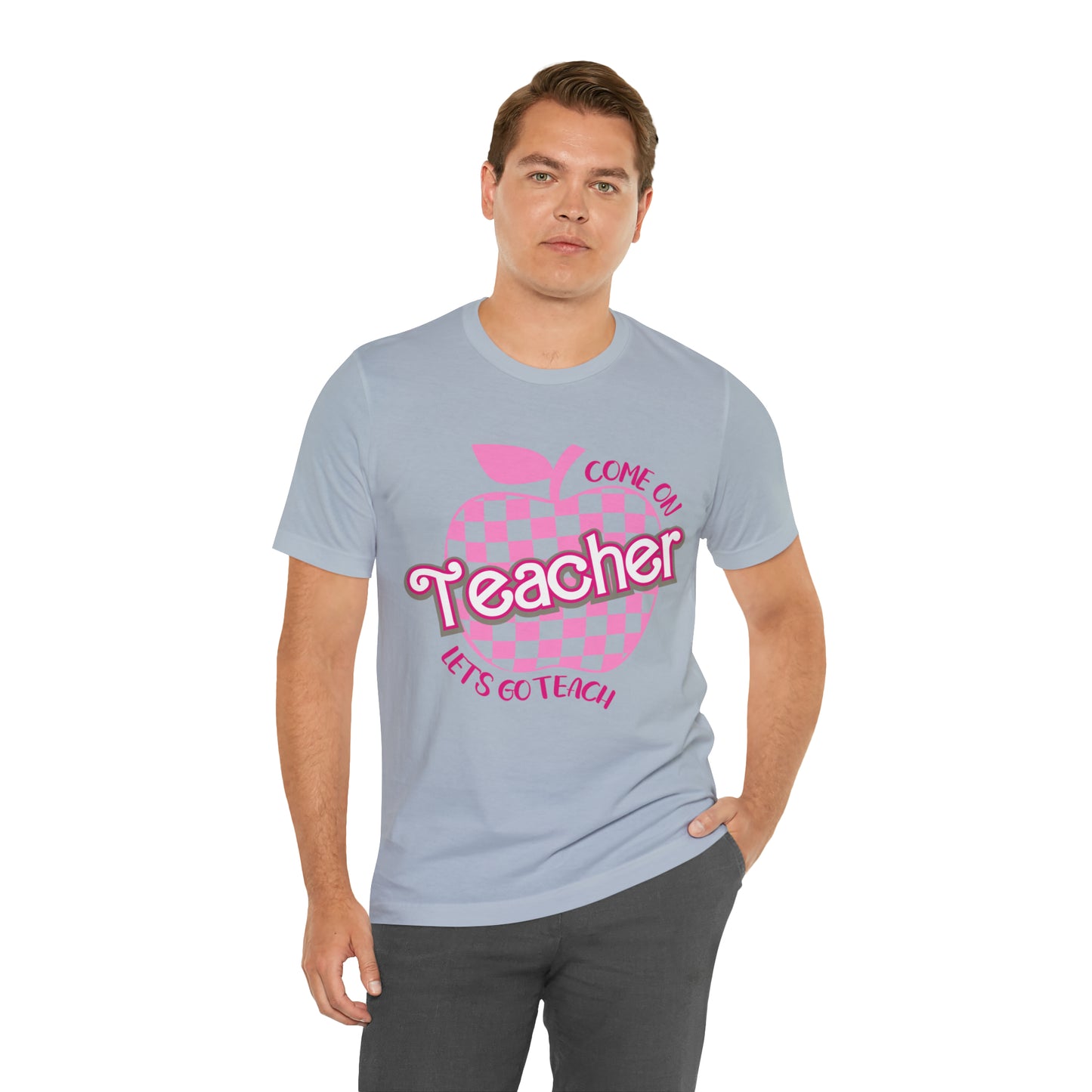 Come On Let's Go Teach Teacher Shirt, Trendy Teacher shirt, Retro Back to school, Teacher Appreciation Checkered Teacher Tee, T724