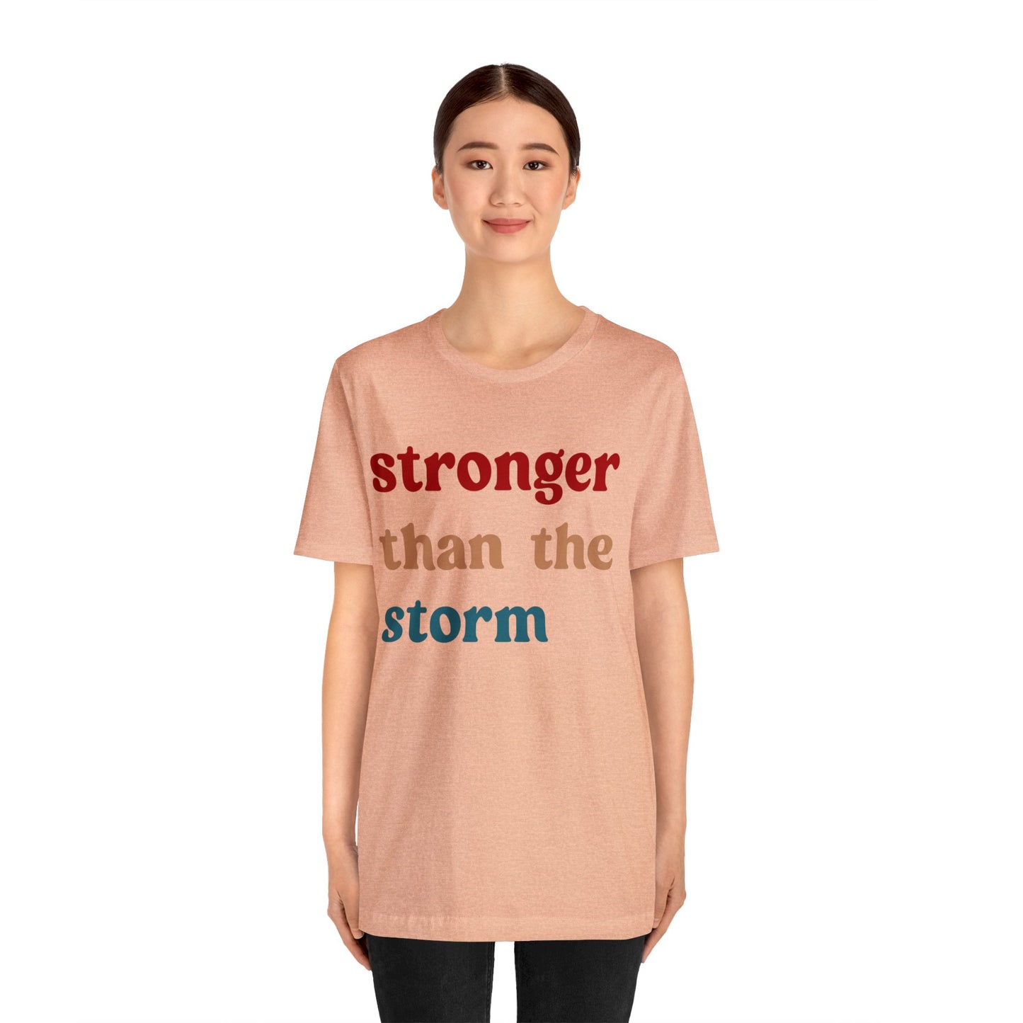 Stronger Than The Storm Shirt, Godly Woman Shirt, Religious Women Shirt, Shirt for Women, Christian Shirt for Mom, Jesus Lover Shirt, T1225