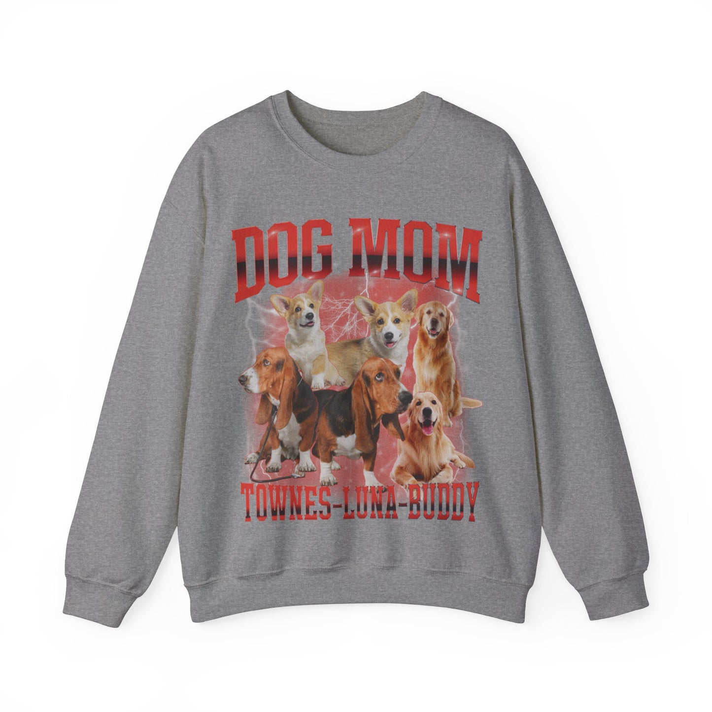 Custom Retro Dog Bootleg Sweatshirt, Dog Mom Sweatshirt, Dog Bootleg Retro 90's Sweatshirt, Custom Pet Photo, Custom Pet Portrait, S1430