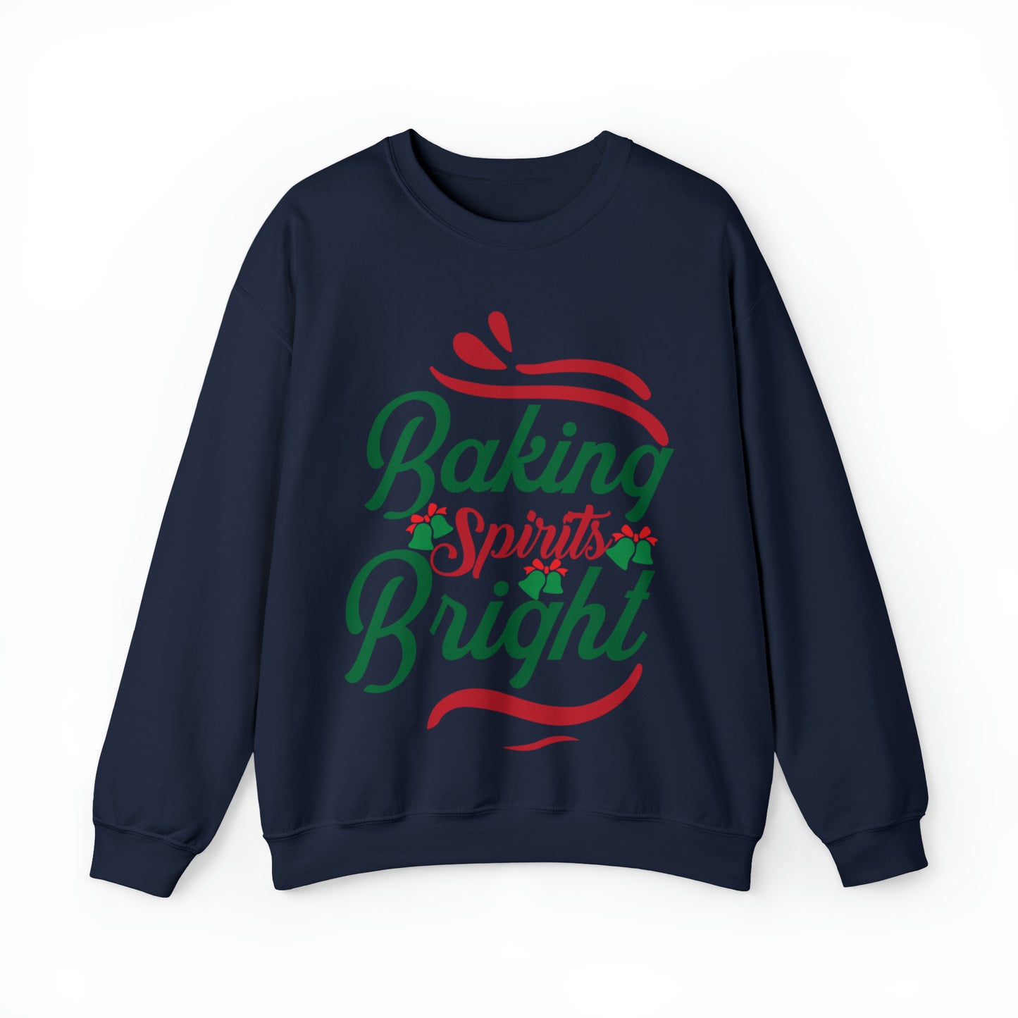 Baking Spirits Bright Sweatshirt, Christmas Cookie Sweatshirt, Funny Baker Sweatshirt, Gift For Cookie Lover, Cute Christmas Cookie, S932