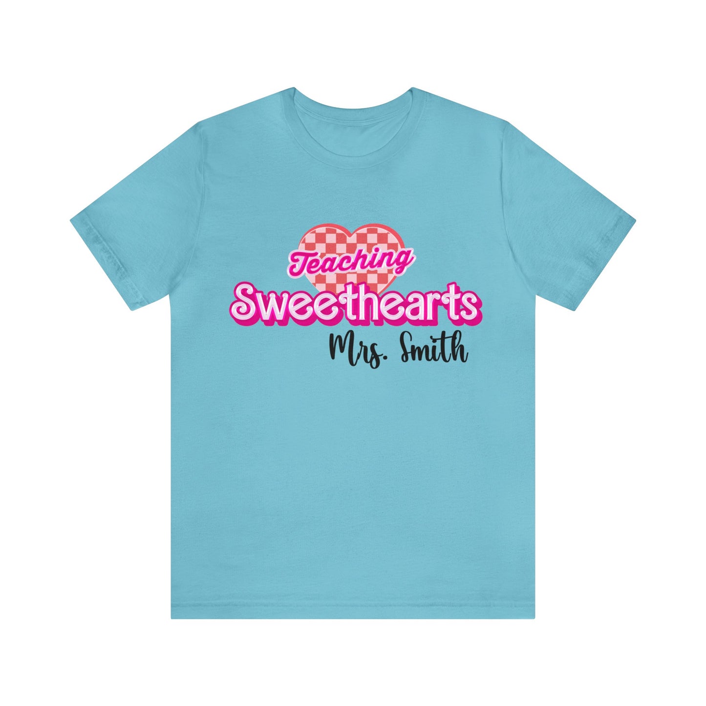 Personalized Teaching Sweethearts Valentines Day Shirt, Teacher Valentine's Day Shirts for Teachers, Gift Sweater for Hearts Day, T1274