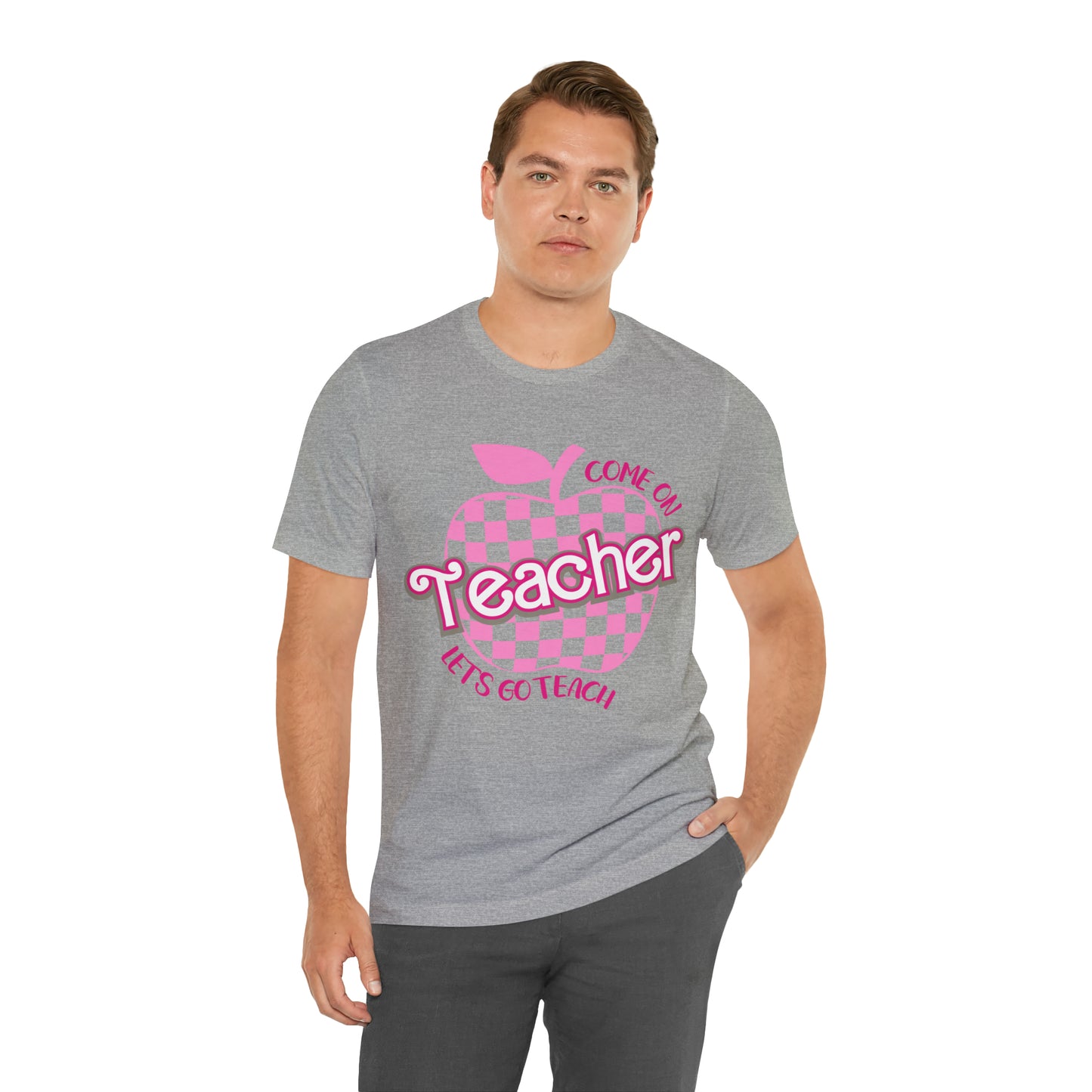 Come On Let's Go Teach Teacher Shirt, Trendy Teacher shirt, Retro Back to school, Teacher Appreciation Checkered Teacher Tee, T724