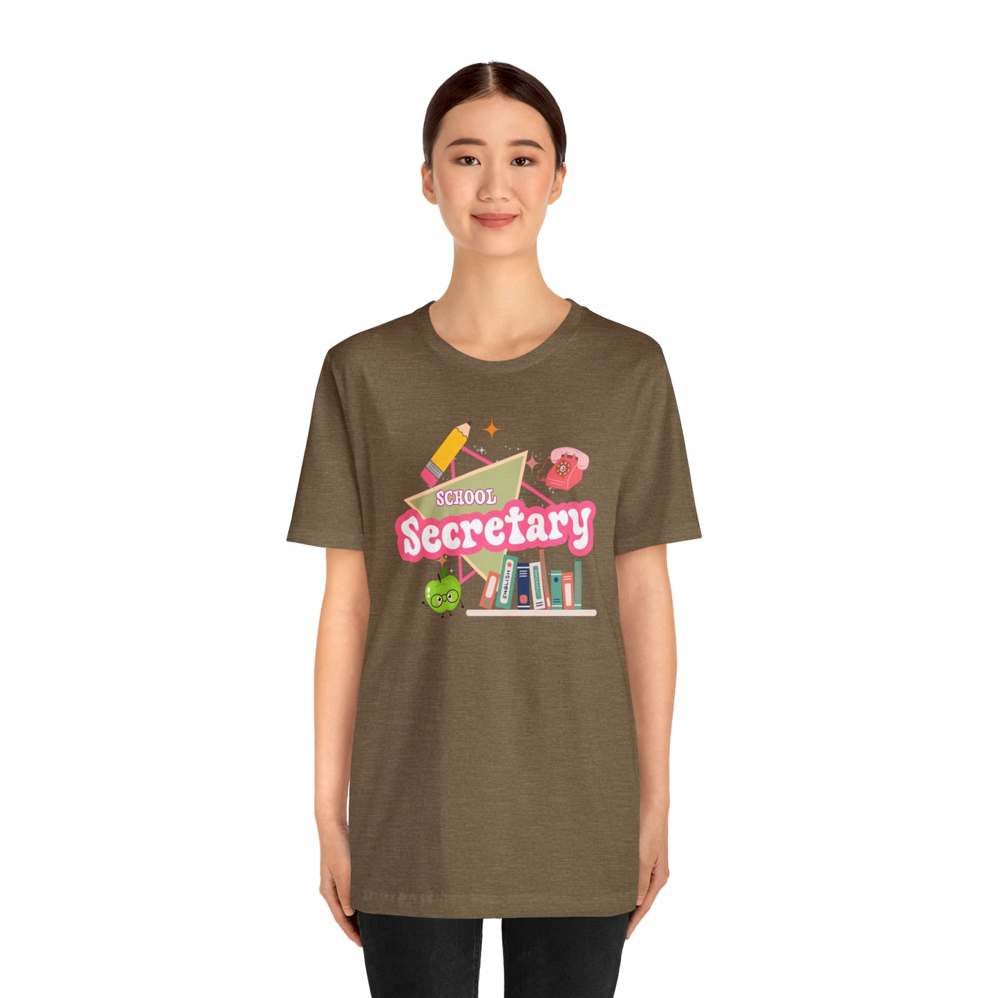 School Secretary shirt, 90s shirt, 90s teacher shirt, colorful school secretary shirt, colorful school shirt, T543