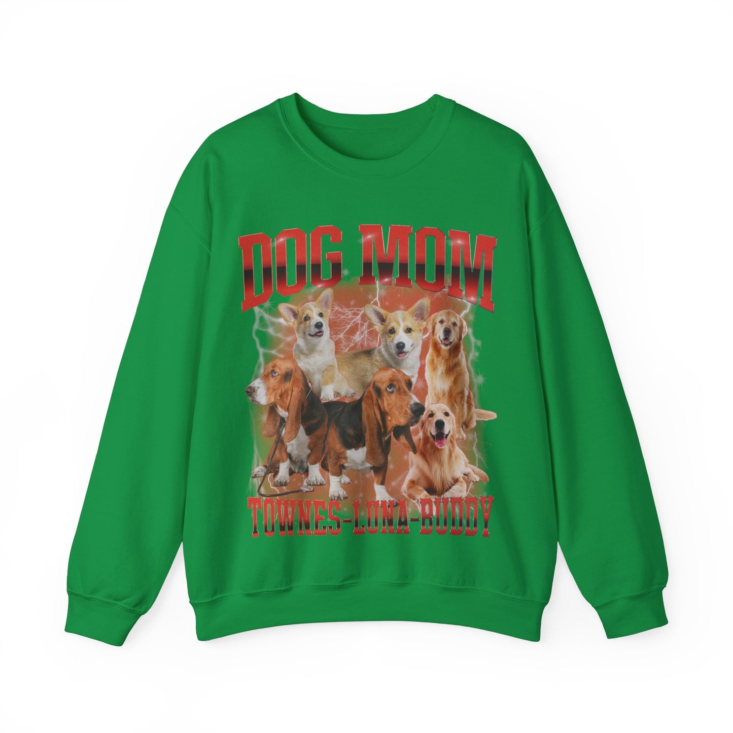 Custom Retro Dog Bootleg Sweatshirt, Dog Mom Sweatshirt, Dog Bootleg Retro 90's Sweatshirt, Custom Pet Photo, Custom Pet Portrait, S1430