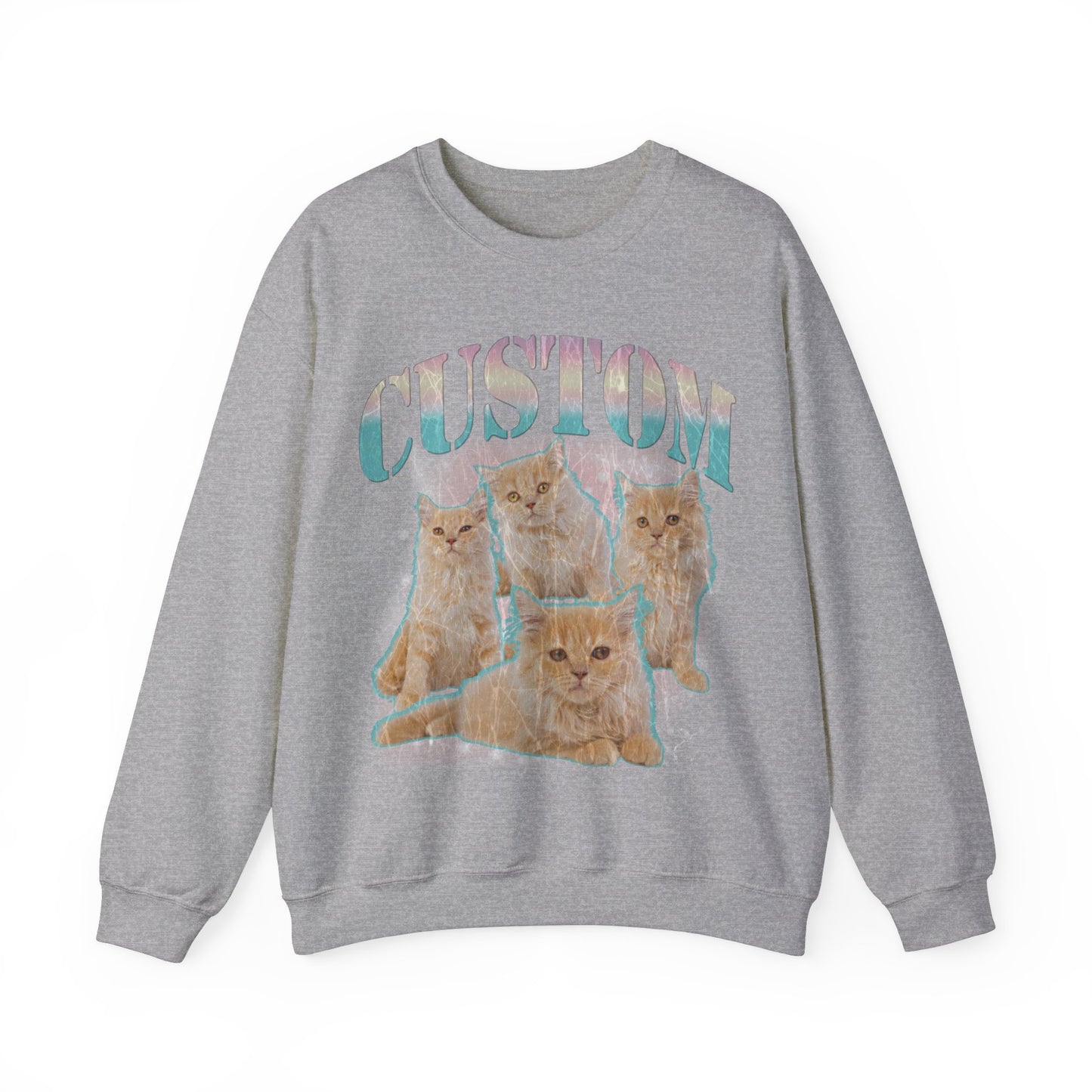 Retro Custom Cat Bootleg Tee, Custom Cat Sweatshirt, Custom Cat Lover Gift, Custom dog portrait, Vintage Funny Cat Sweatshirt, S1397
