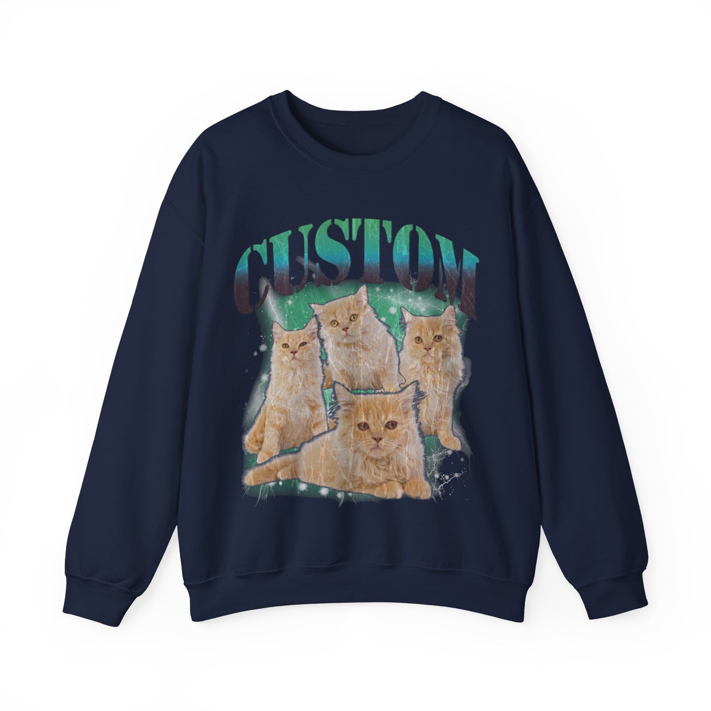 Retro Custom Cat Bootleg Tee, Custom Cat Sweatshirt, Custom Cat Lover Gift, Custom dog portrait, Vintage Funny Cat Sweatshirt, S1395