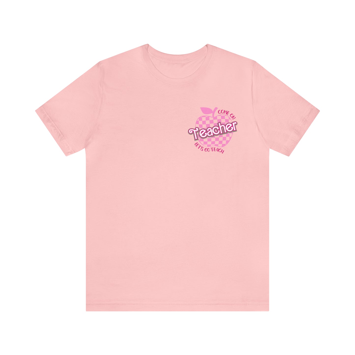 Come On Let's Go Teach Teacher Shirt, Trendy Teacher shirt, Retro Back to school, Teacher Appreciation Checkered Teacher Tee, T725