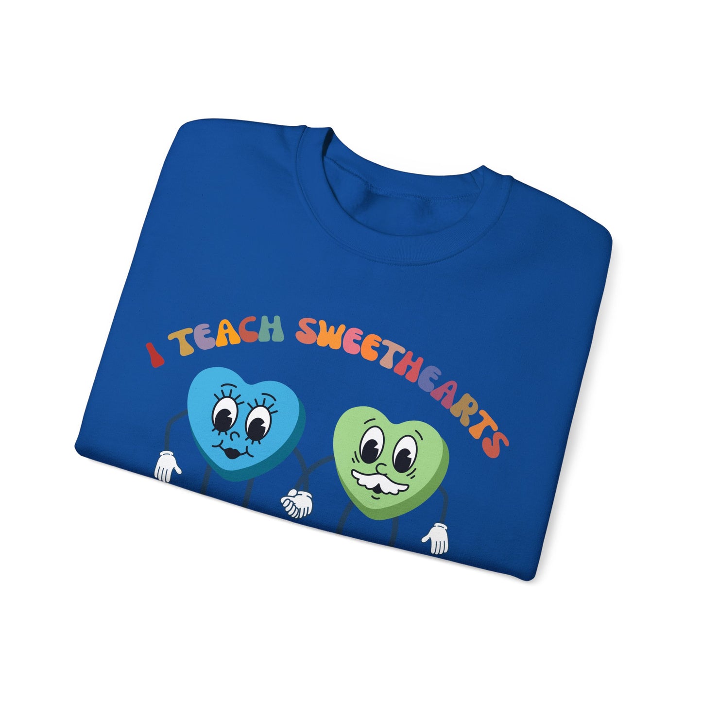 Personalized I Teach Sweethearts Valentines Day Sweatshirt Custom Teacher Valentine's Day Sweatshirt for Teacher, Gift for Hearts Day, S1275
