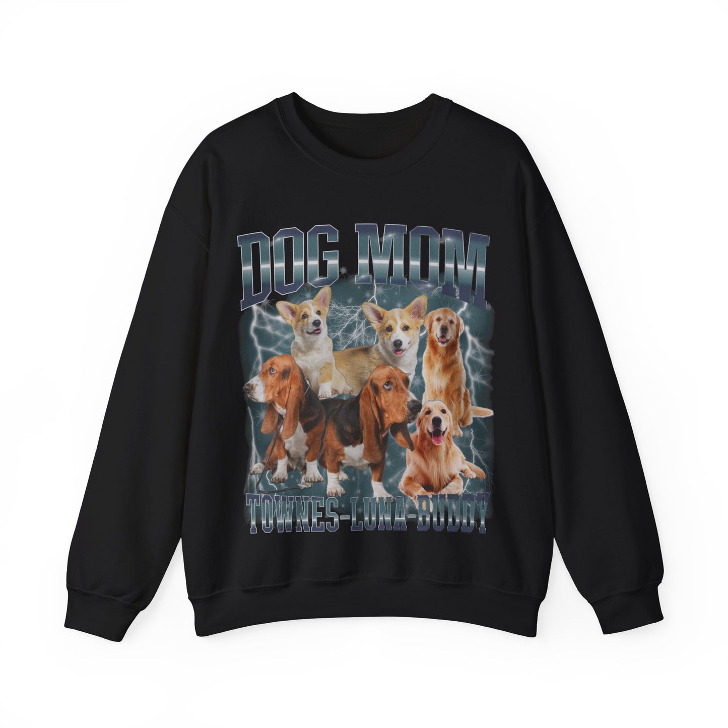 Custom Retro Dog Bootleg Sweatshirt, Dog Mom Sweatshirt, Dog Bootleg Retro 90's Sweatshirt, Custom Pet Photo, Custom Pet Portrait, S1431