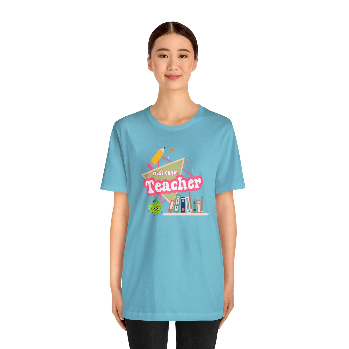 First grade teacher shirt, 1st grade shirt, 90s shirt, 90s teacher shirt, colorful school shirt, colorful teacher shirt, T542