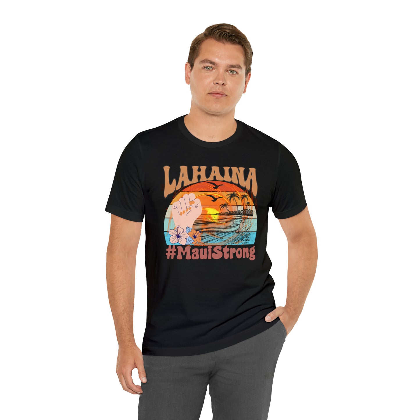 Maui Strong Shirt, Lahaina Banyan Tree T-Shirt, Maui Hawaii Shoreline Tshirt, Profits Donated Support Maui Fire, T598