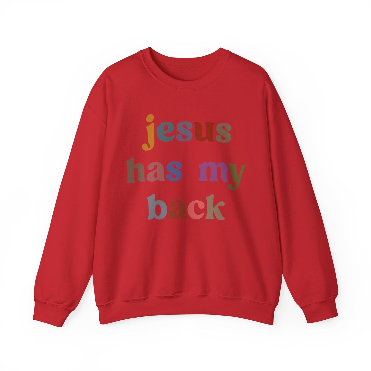 Jesus Has My Back Sweatshirt Religious Women Sweatshirt, Christian Sweatshirt for Mom, Jesus Lover Sweatshirt, Godly Woman Sweatshirt, S1231