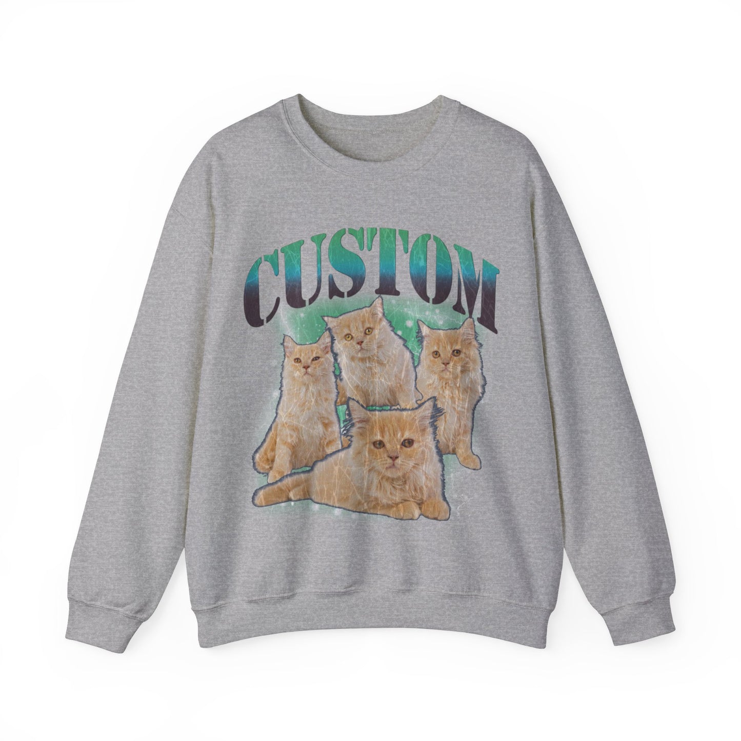 Retro Custom Cat Bootleg Tee, Custom Cat Sweatshirt, Custom Cat Lover Gift, Custom dog portrait, Vintage Funny Cat Sweatshirt, S1395