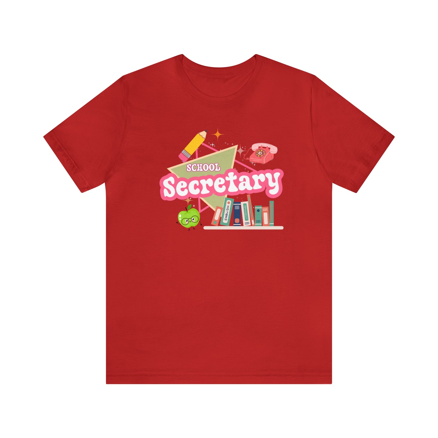 School Secretary shirt, 90s shirt, 90s teacher shirt, colorful school secretary shirt, colorful school shirt, T543