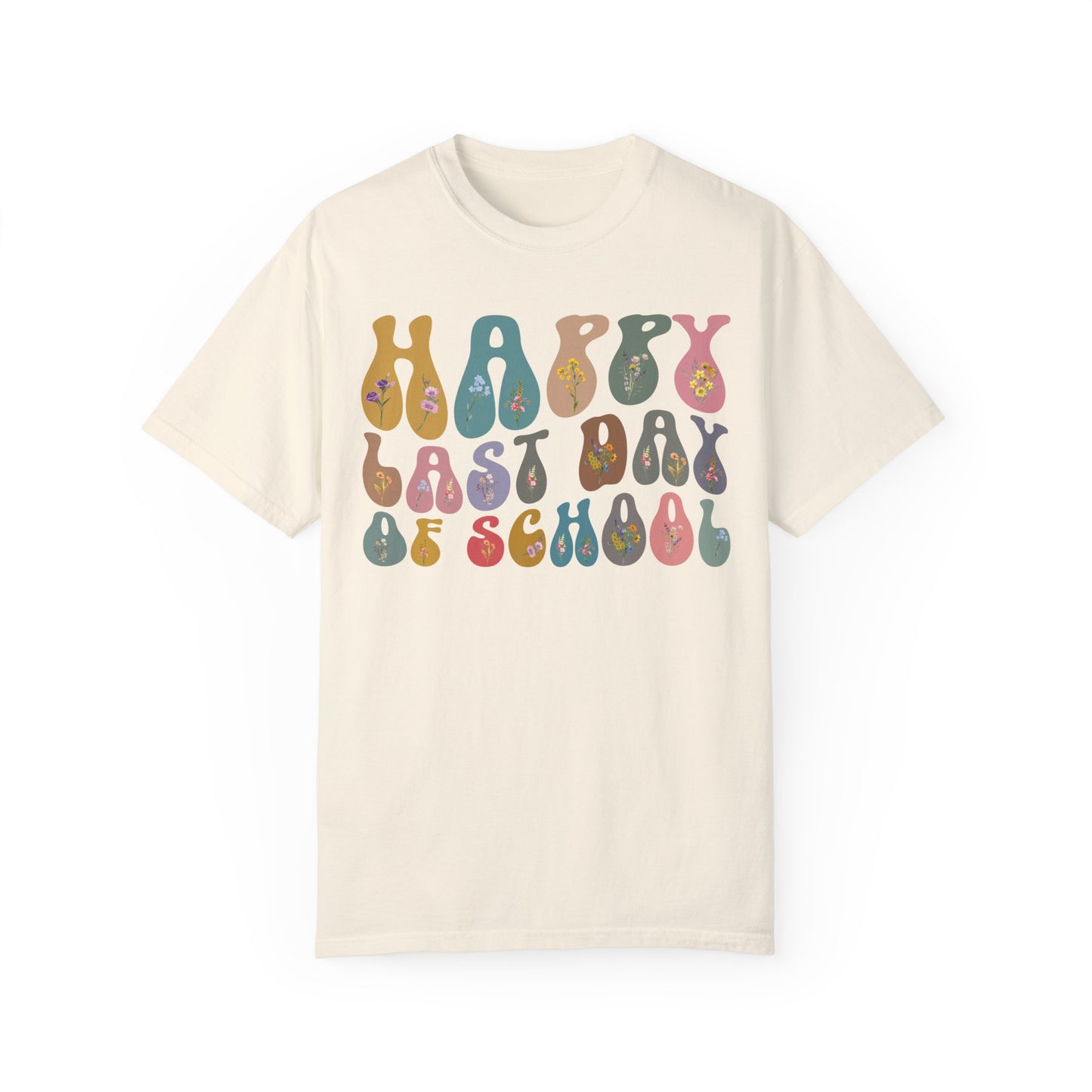 Retro Happy Last Day of School Shirts, End of Year Teacher Gift, Vintage Teacher Shirt, Comfort Colors Kindergarten Graduation Gift, CC1621
