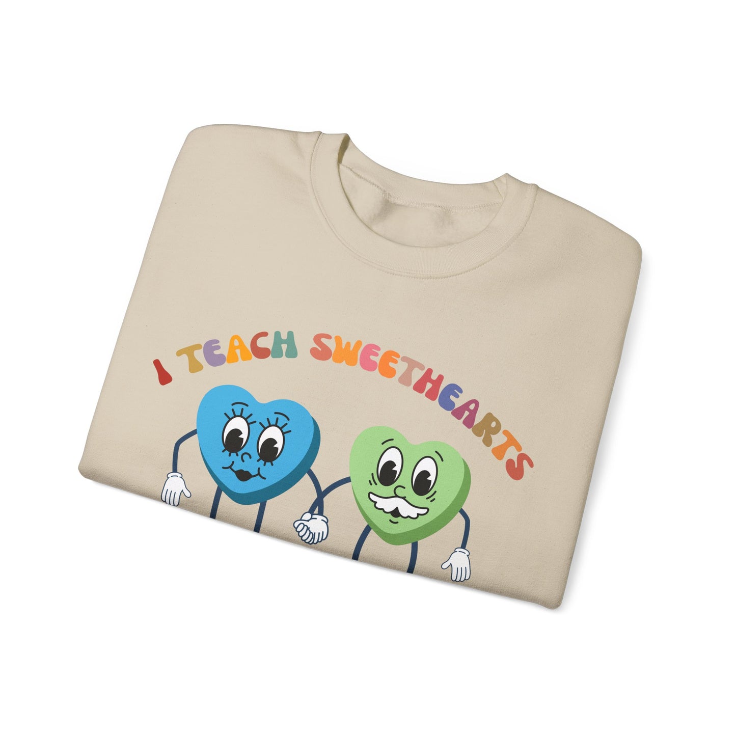 Personalized I Teach Sweethearts Valentines Day Sweatshirt Custom Teacher Valentine's Day Sweatshirt for Teacher, Gift for Hearts Day, S1275