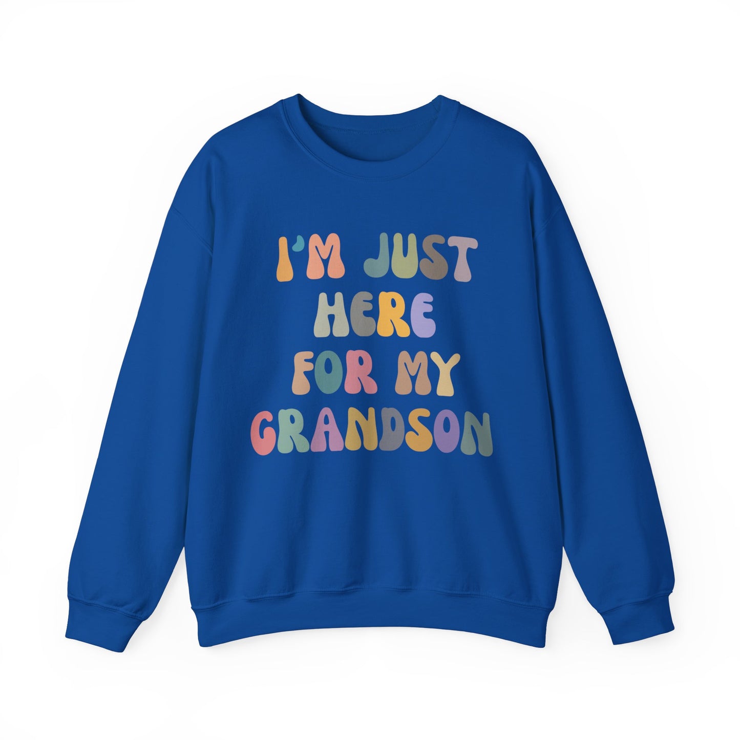 I'm Just Here for My Grandson Sweatshirt, Best Grandmother Sweatshirt, Supportive Grandma Sweatshirt, Gift for Granny from Grandson, S1073