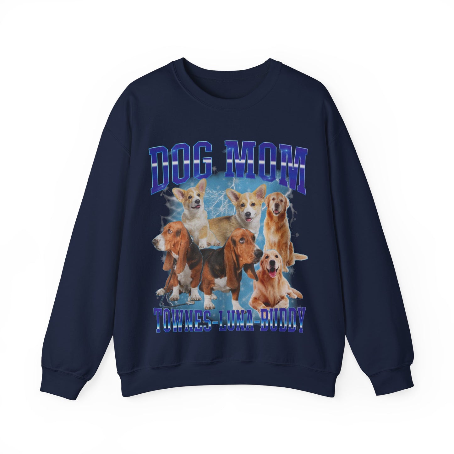 Custom Retro Dog Bootleg Sweatshirt, Dog Mom Sweatshirt, Dog Bootleg Retro 90's Sweatshirt, Custom Pet Photo, Custom Pet Portrait, S1428