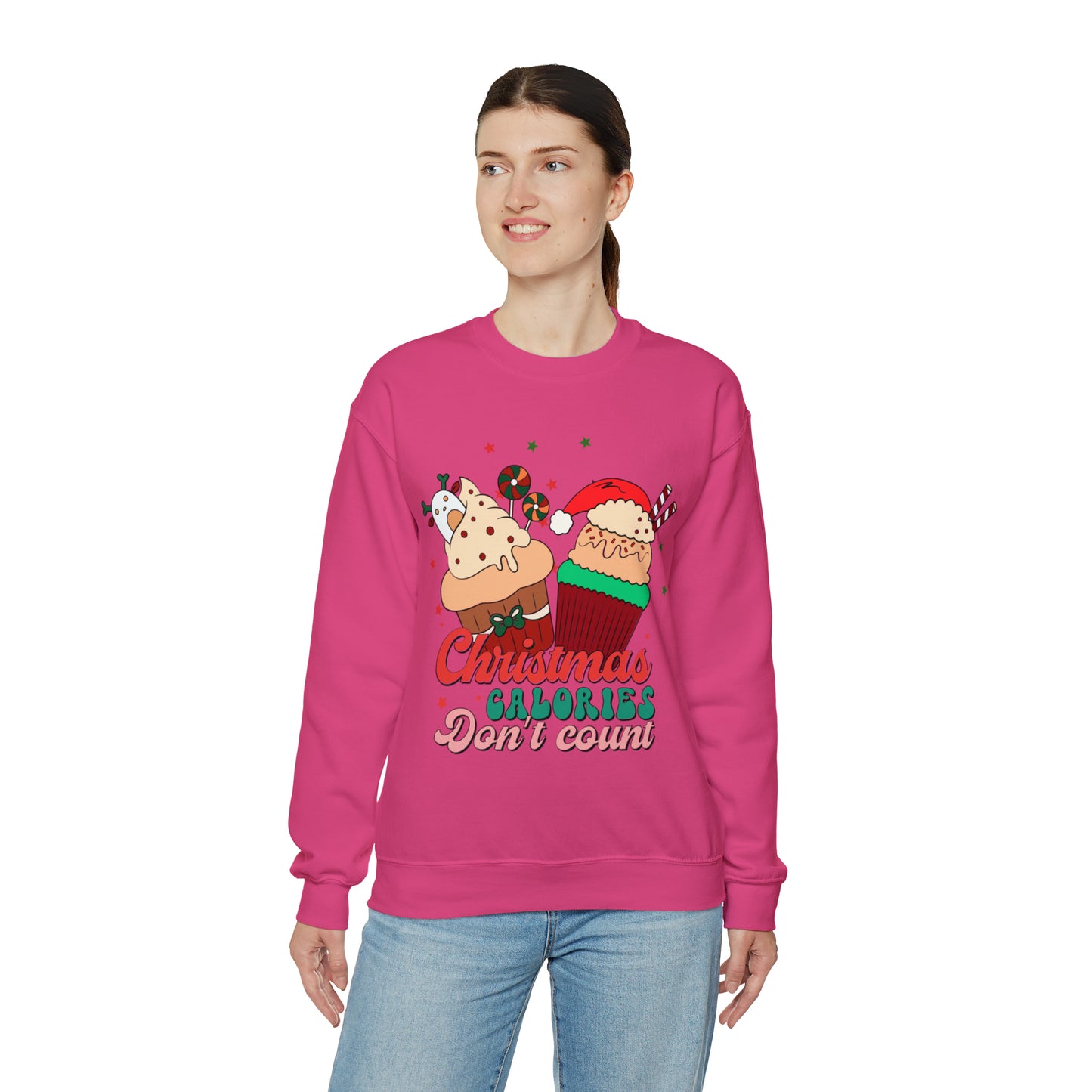 Christmas Calories Don't Count Sweatshirt, Funny Christmas Sweatshirt, Christmas Gift, Xmas calories Sweatshirt, Christmas calories, SW871