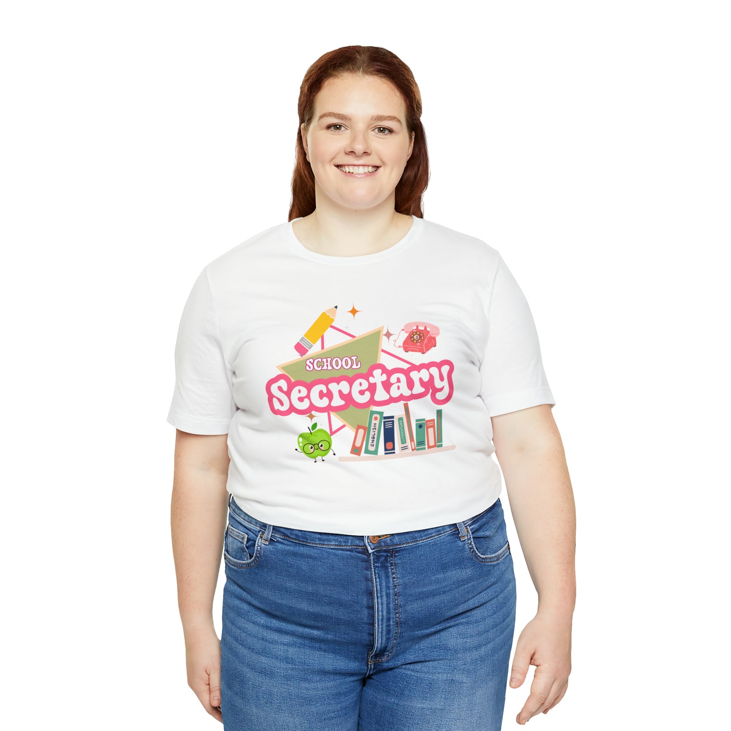 School Secretary shirt, 90s shirt, 90s teacher shirt, colorful school secretary shirt, colorful school shirt, T543
