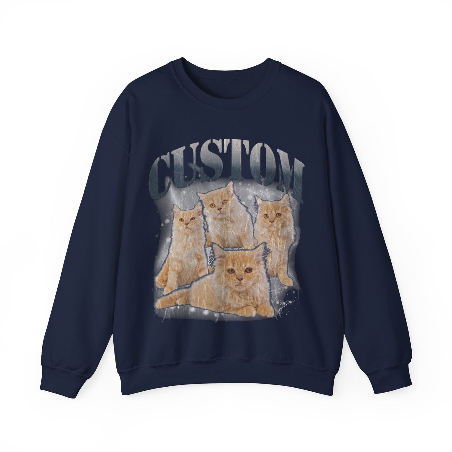 Retro Custom Cat Bootleg Tee, Custom Cat Sweatshirt, Custom Cat Lover Gift, Custom dog portrait, Vintage Funny Cat Sweatshirt, S1396