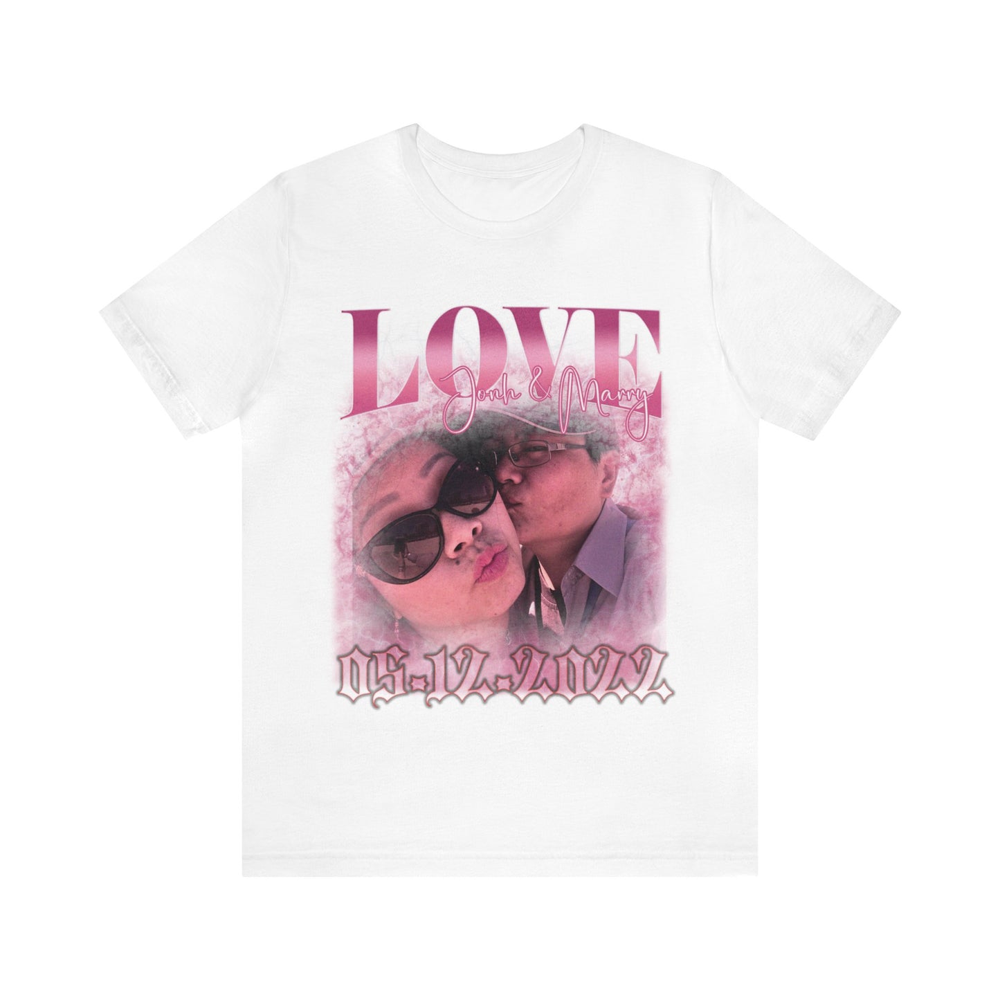 Custom 90s Vintage Bootleg Tee for couple, Custom shirt for couple, Custom bootleg tee photo shirt for lover, couple shirt for lover, T1330