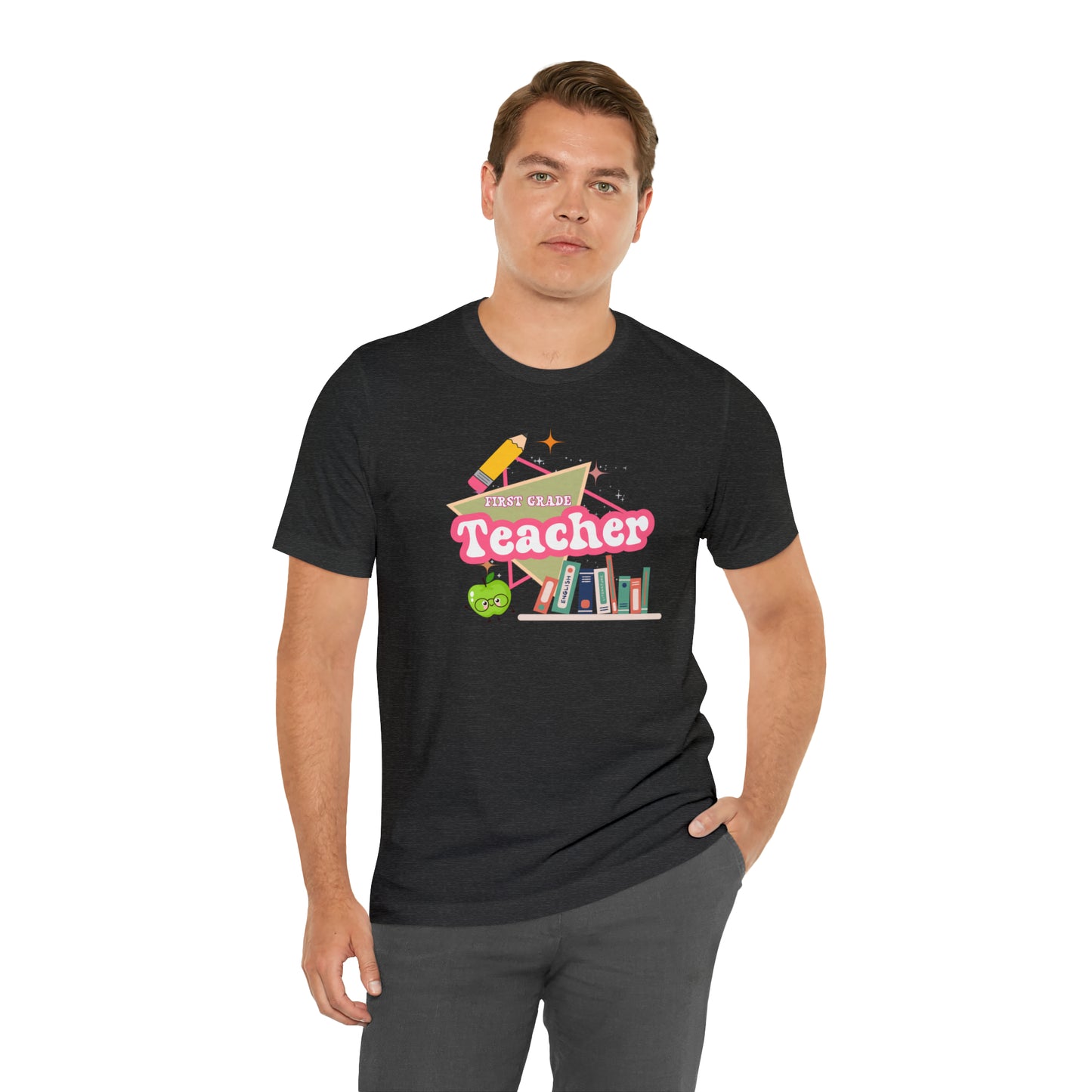 First grade teacher shirt, 1st grade shirt, 90s shirt, 90s teacher shirt, colorful school shirt, colorful teacher shirt, T542