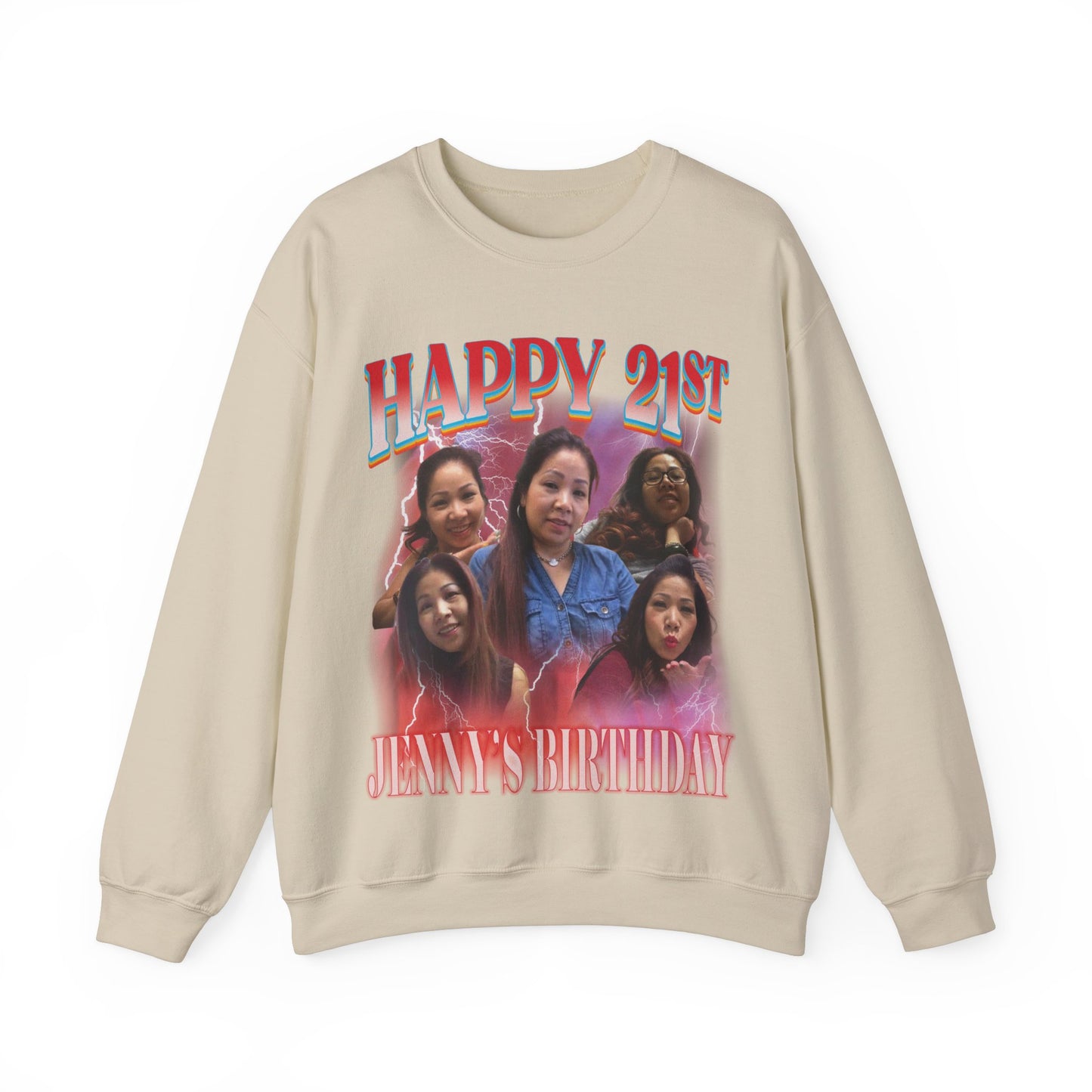 Custom 21st birthday sweatshirt, Custom Bootleg Rap sweatshirt, 21st birthday gifts, Vintage Graphic Sweatshirt, 18th birthday gift, S1447