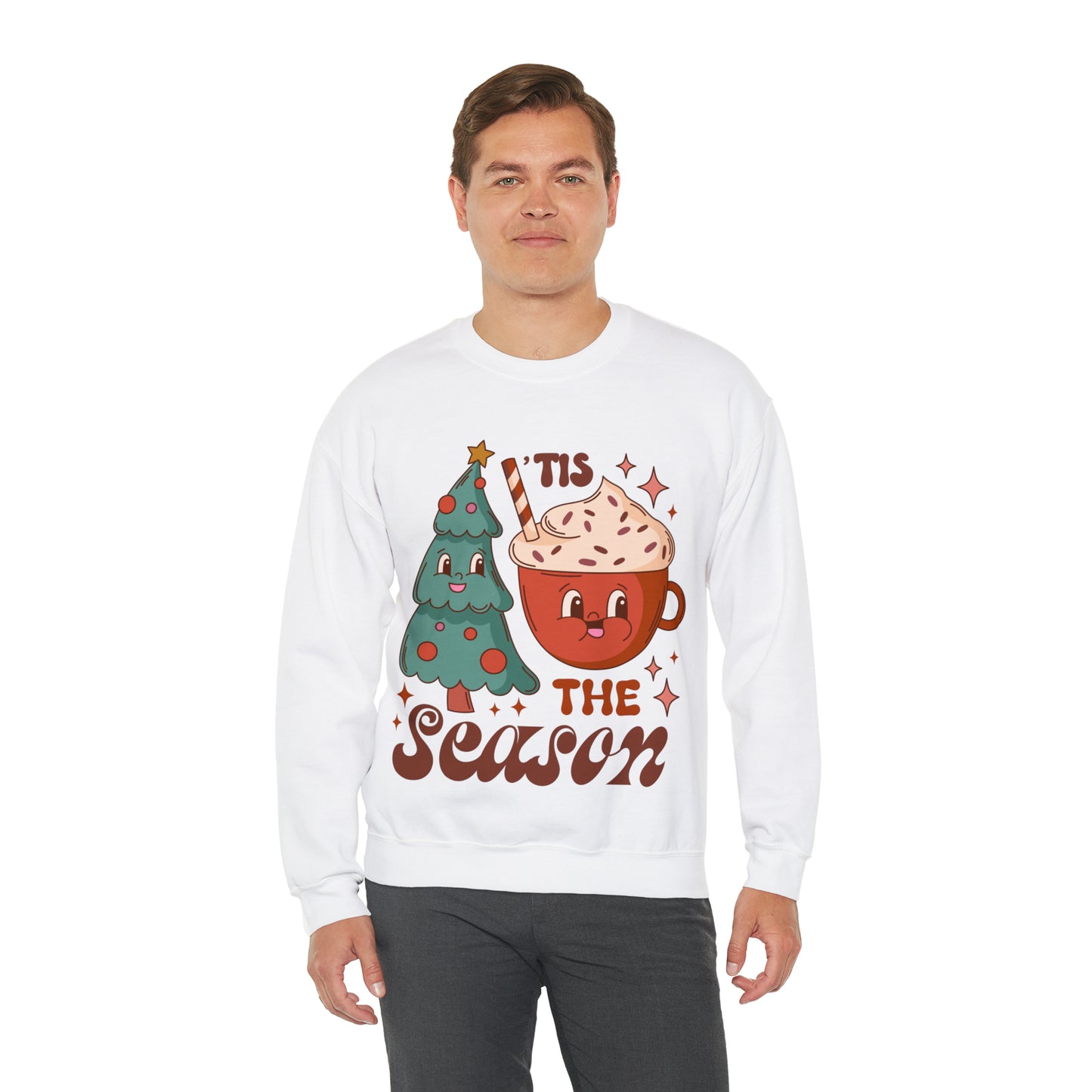 Christmas Tis The Season Sweatshirt, Merry Christmas Shirt, Christmas Tree Sweater, Christmas Tree shirt, Christmas Cake Sweatshirt, S887