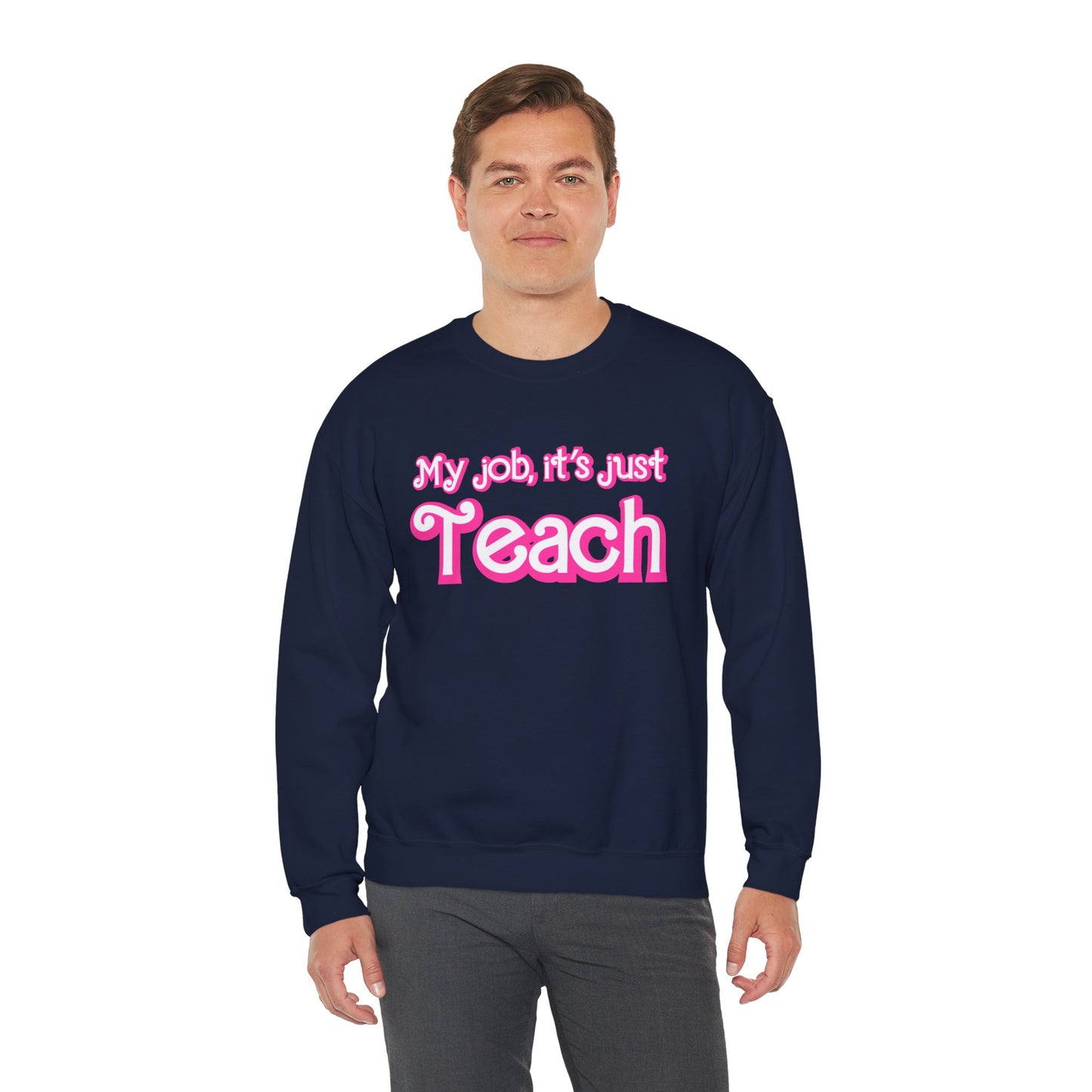 My Job is Teach Sweatshirt, Trendy Teacher Sweatshirt, Retro Back to school, Teacher Appreciation, Checkered Teacher Sweatshirt, S735