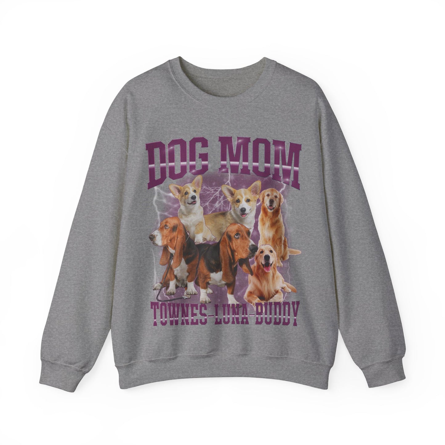 Custom Retro Dog Bootleg Sweatshirt, Dog Mom Sweatshirt, Dog Bootleg Retro 90's Sweatshirt, Custom Pet Photo, Custom Pet Portrait, S1435