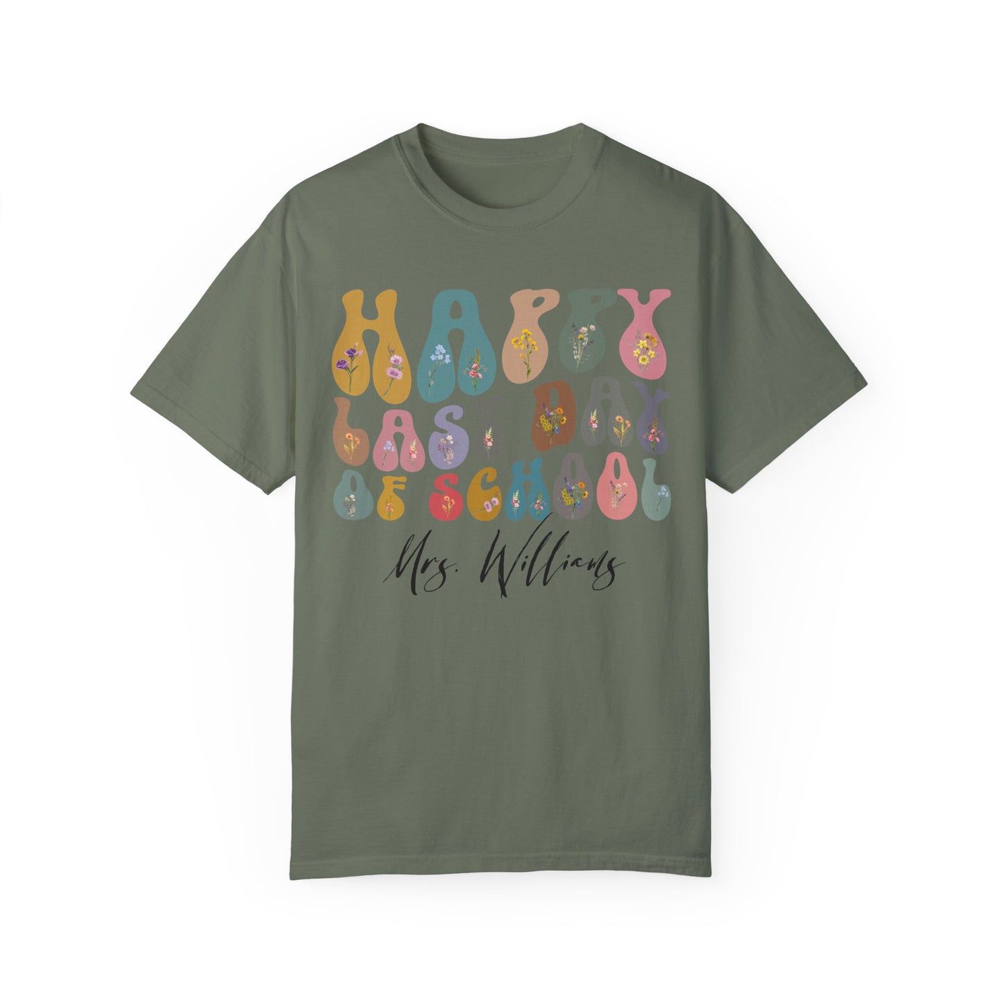 Custom Happy Last Day of School Shirts, End of Year Teacher Gift, Vintage Teacher Shirt, Comfort Colors Kindergarten Graduation, 10 CC1621