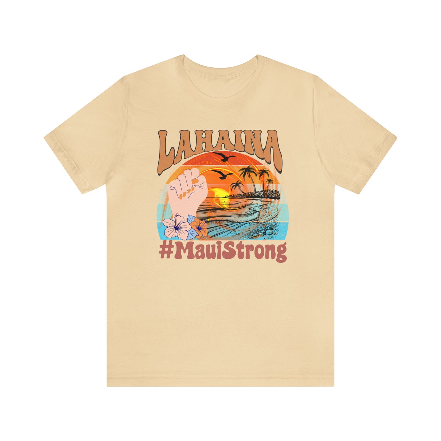 Maui Strong Shirt, Lahaina Banyan Tree T-Shirt, Maui Hawaii Shoreline Tshirt, Profits Donated Support Maui Fire, T598