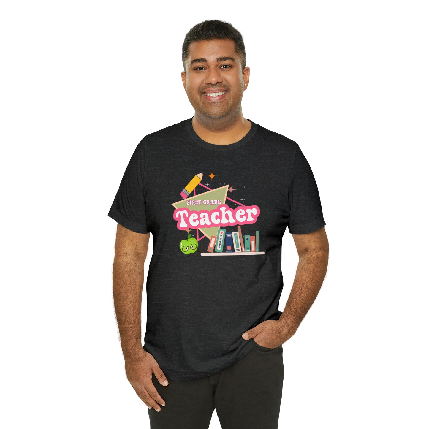 First grade teacher shirt, 1st grade shirt, 90s shirt, 90s teacher shirt, colorful school shirt, colorful teacher shirt, T542